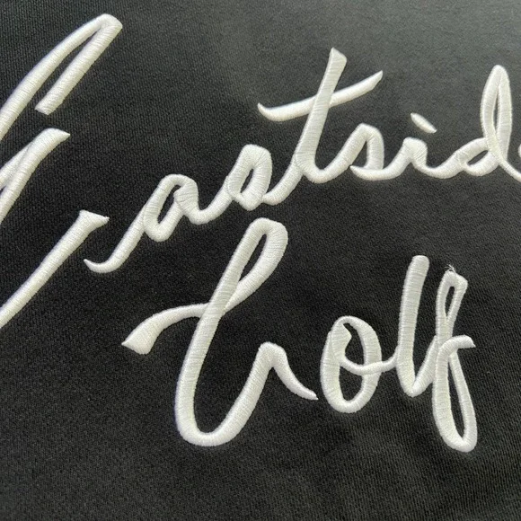 Eastside Golf Core Fleece Crew Script Logo Black Men Sweatshirt Size M NEW - Picture 3 of 10